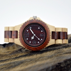 男性のためのヴォーグ木製クォーツ腕時計
