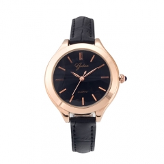 OEMファッションカスタマイズブランドの本革ストラップクォーツ腕時計