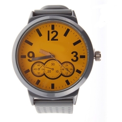合金ケースの腕時計シリコン素材ストラップ腕時計大きなダイヤルの顔高品質のホットセール時計