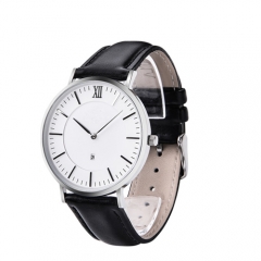 カスタムロゴ本革ステンレススチール腕時計